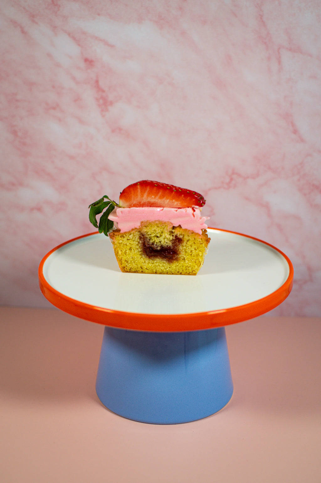 Vanille Aardbei Cupcakes