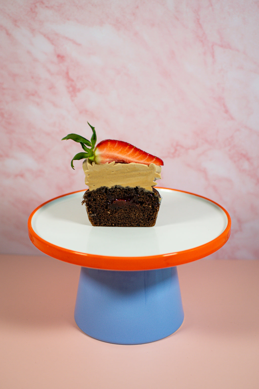 Chocolade-Aardbei Cupcakes