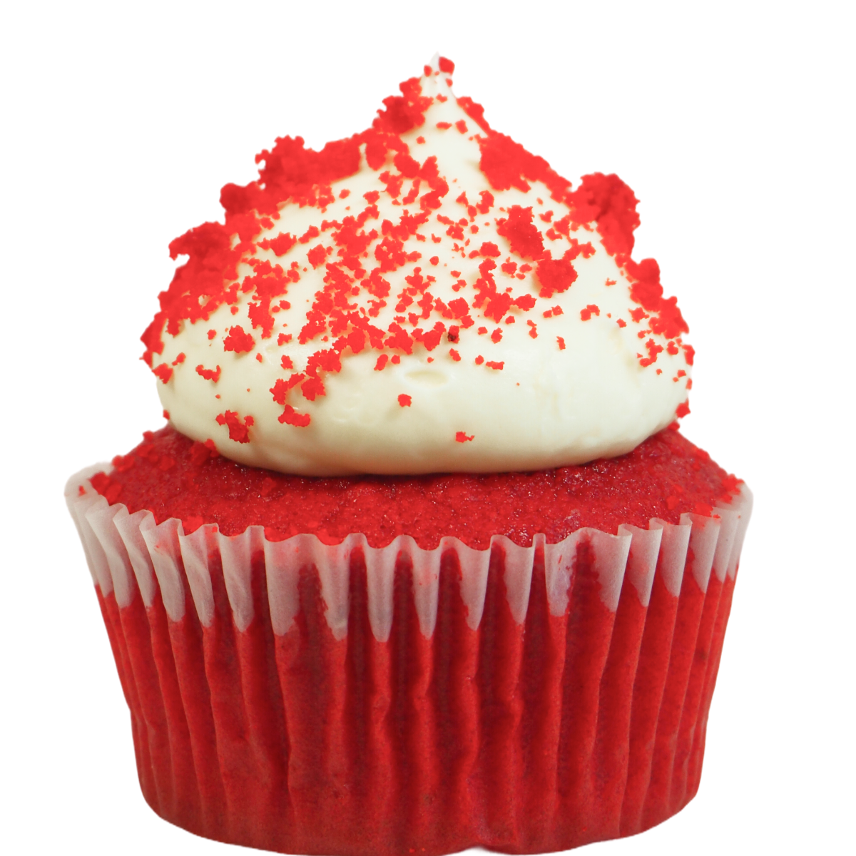 Red velvet cupcake met roomkaascrème